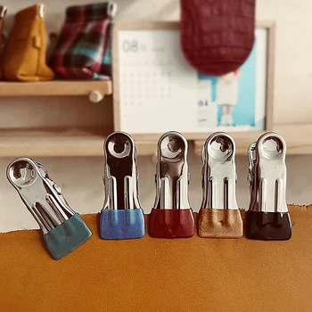 DIY 가죽 공예 금속 보조 봉합 클램프, 수공 고정 가죽 도구, 5 개