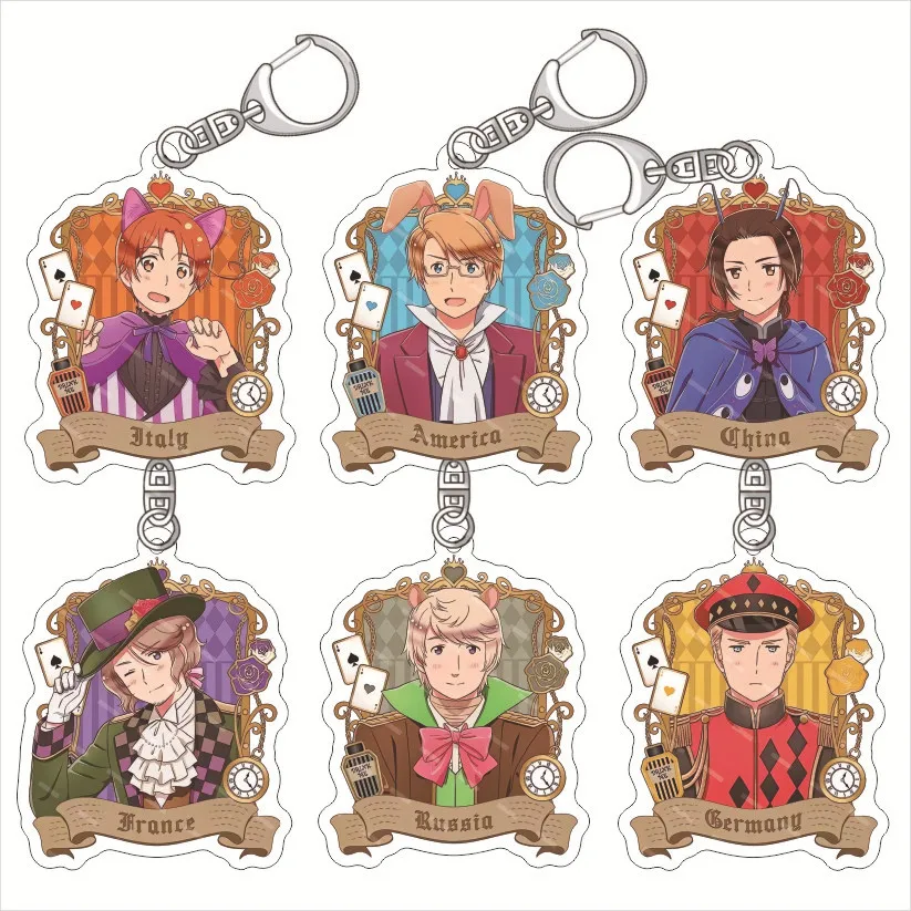 Anime  llaveros Hetalia Axis Powers World Wrinke   porta chaves keychain