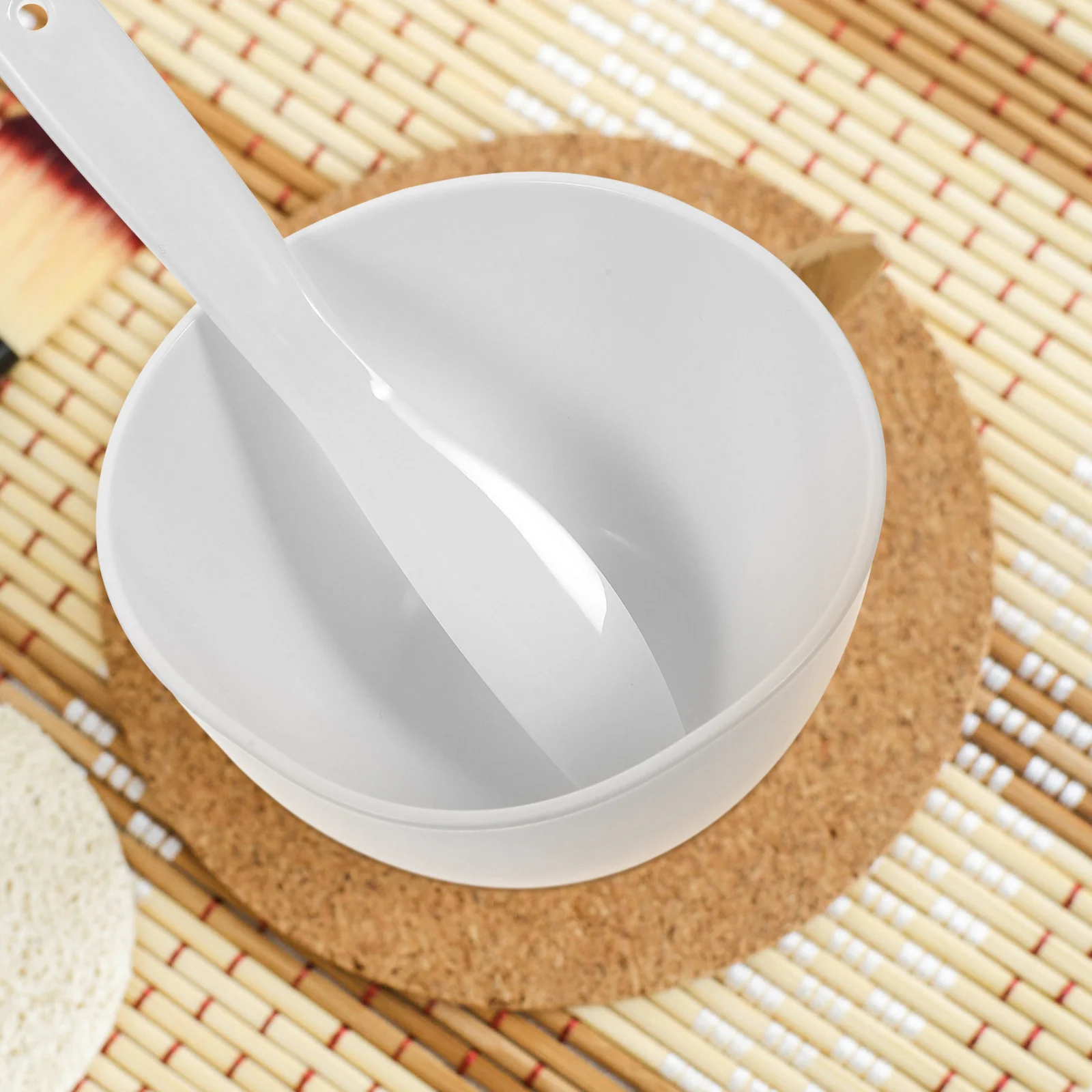 

1 set Silicone Mask Mixing Bowl Set for Facial DIY Beauty Spa Accessories Salon Supply White Color Facial Mask Making Kit
