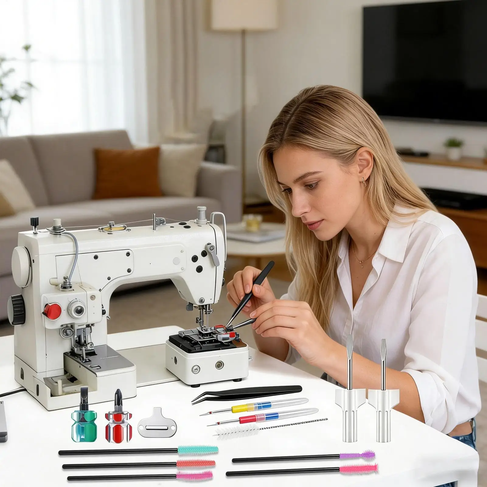 Sewing Machine Repair Tools Seam Ripper Sewing Machine Screwdriver Set With Storage Bag For Repair Craft Room Workshop Studio