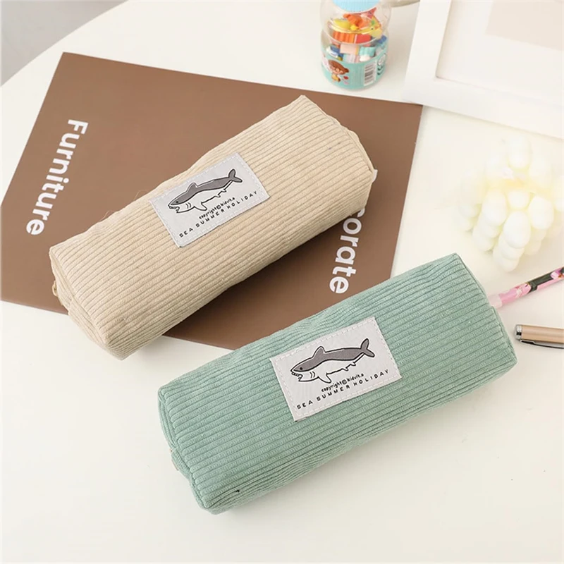 5 Colors Small Pencil Pouch Shark Office Stationery Bag Mini Makeup Cosmetic Bags
