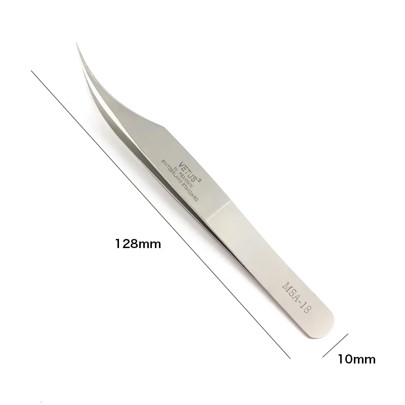 50Pcs Hot High Quality Grafted Eyelash Tweezers MSA18 19 Dolphin Clip Gold Feather Clip Stainless Steel Cost Effective Eyelash