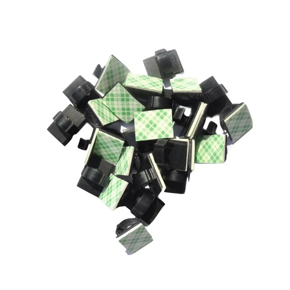 

50 Pcs Double-sided Tape Wiring Card Cord Holder Clips Cable Wire Management Holders for Cords Organizer Bracket Clamp