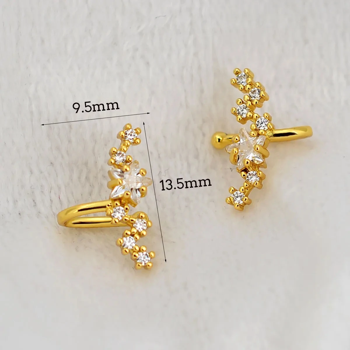 Vintage Zircon Clip Earrings For Women Silver Color No Piercing Fake Earring In Lots Fashion Jewelry Ear Cuff aretes de muje