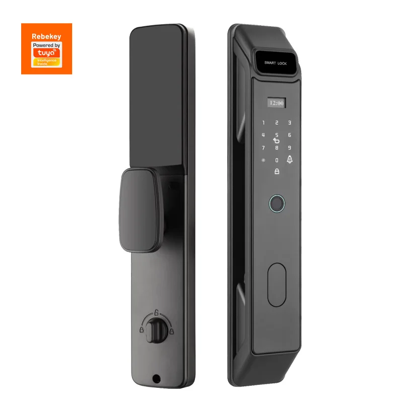 

July003 Fingerprint Recognition Handle Lock Intelligent Electronic Magnetic IC Card Security Fingerprint Keyless Tuya Smart Lock