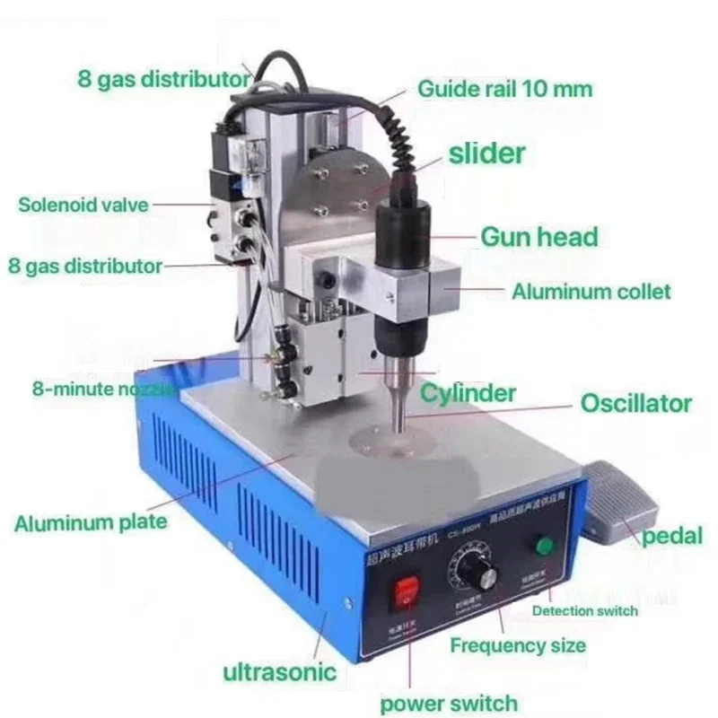 Spot Welder Flat Mask Ultrasonic for Mask with Ear Cord with Spot Welder Portable Export Type