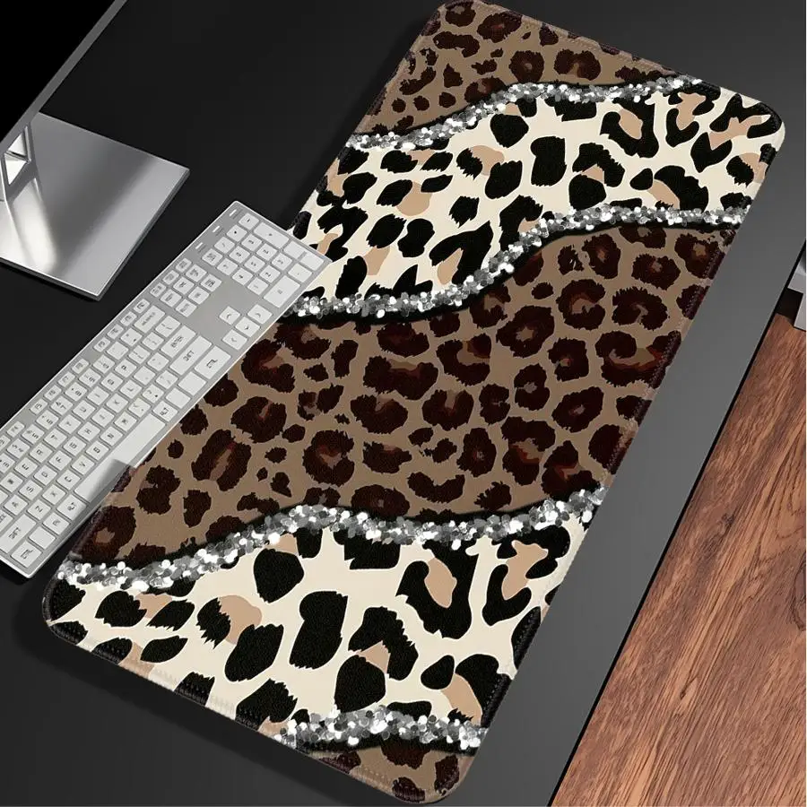 Mouse Pad Keyboard Mouse Pad Desk accessories Computer Laptop Pad Game Console Pad office Pad rubber Leopard Print
