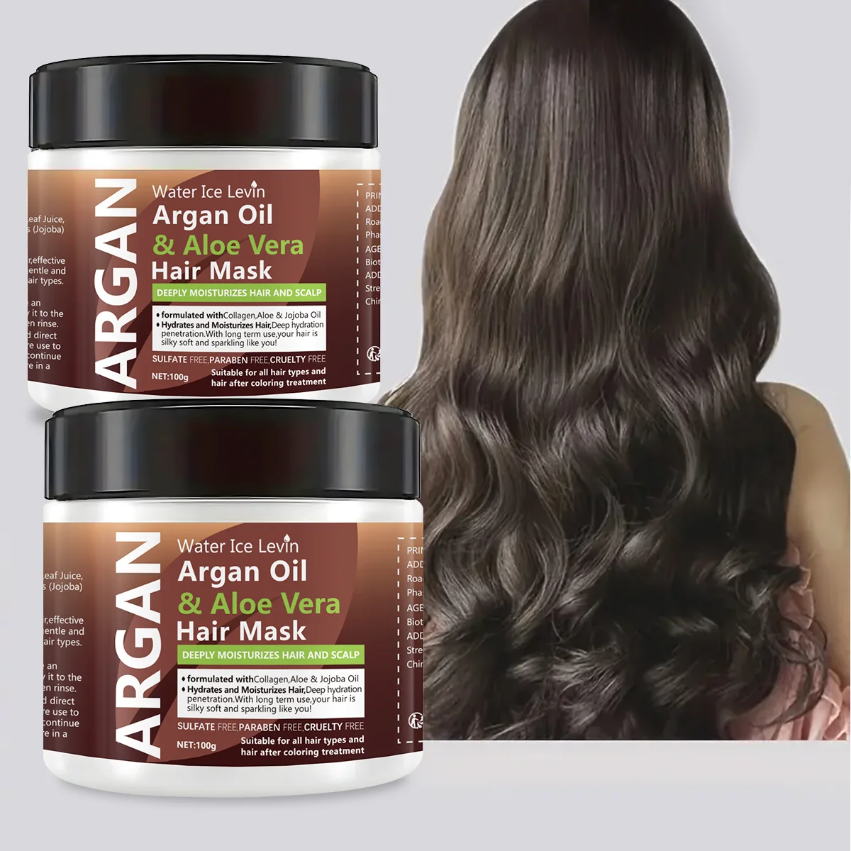 Arganöl-Aloe-Vera-Haarmaske, Dual Oil Control, Feuchtigkeitscreme, Spülung, weich, glatt, Frizz, beschädigte Reparatur, revitalisieren die Haarpflege