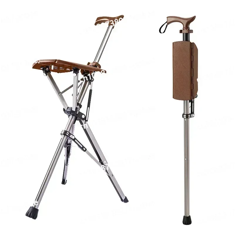 Outdoor folding chair, elderly resting hand stool light, multifunctional anti slip portable stool, beach camping chair