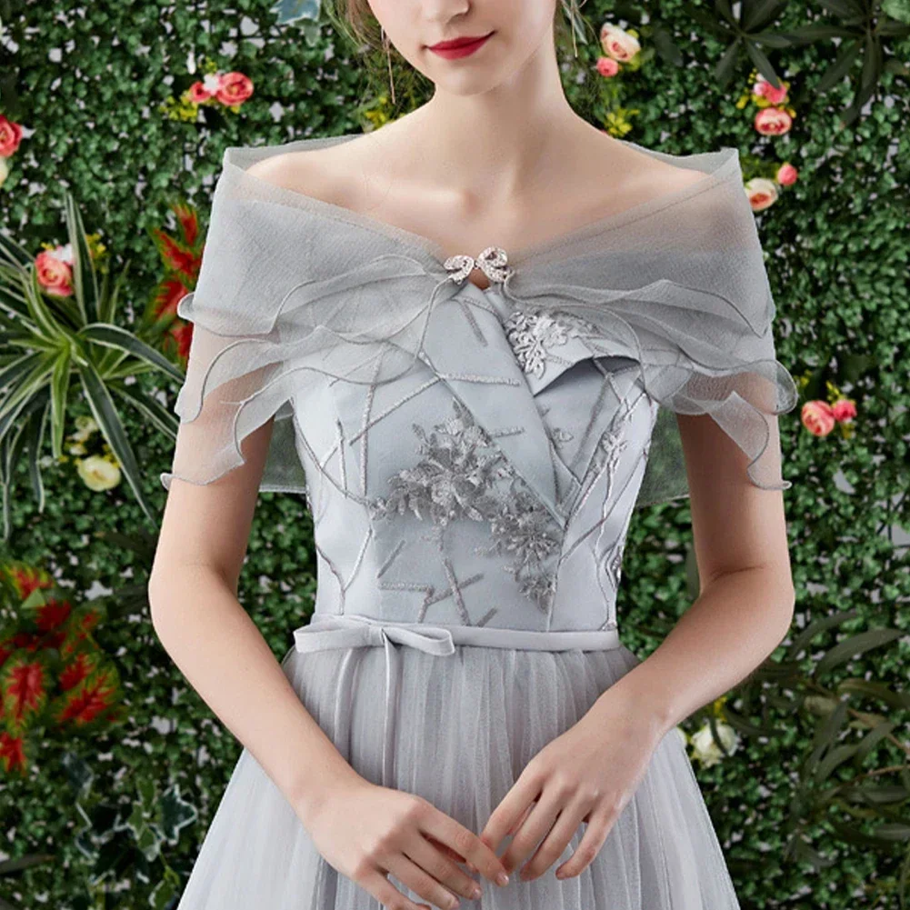 Robe châle de fête de mariage pour femme, couverture de robe, non extensible, cape initiée, haussement d'épaules de soirée, mode 2023