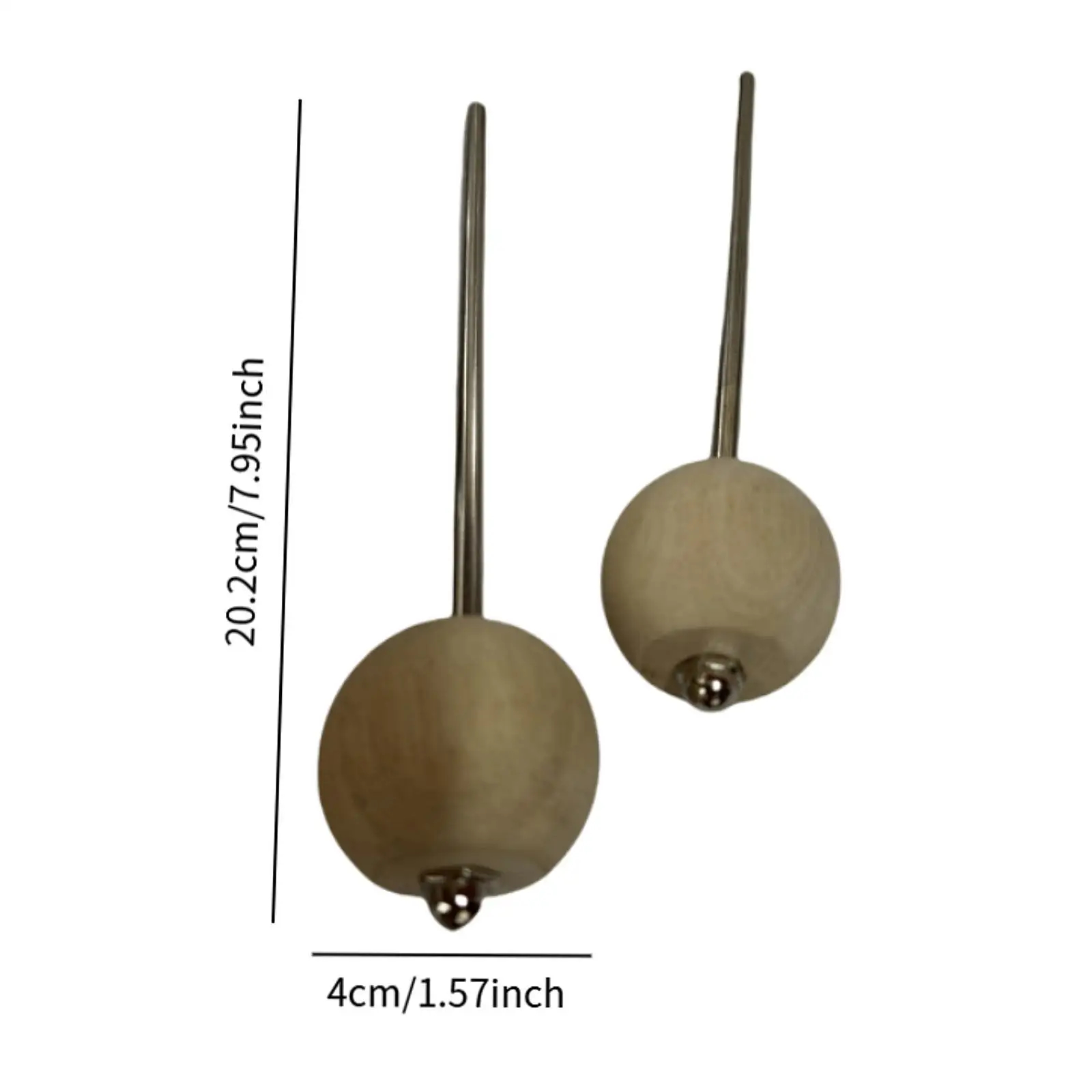 Baqueta de madera para pedal de bombo, pieza de instrumento de percusión, para educación musical y actuaciones