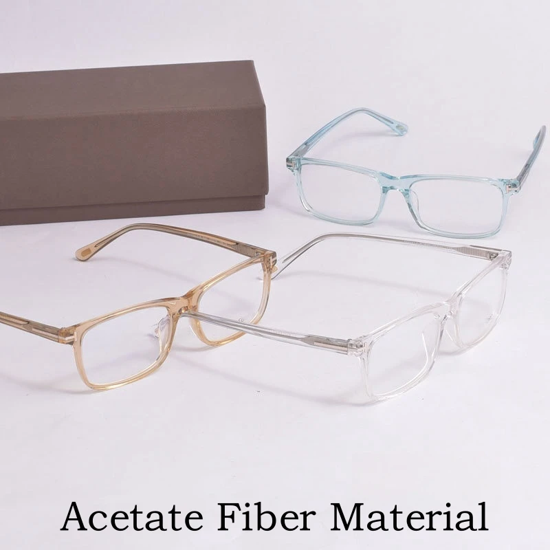 YIMARUILI Business Fashion Luxury Acetate Eyewear Retro Square Tom Optical Prescription Glasses frames For Men and Women TF5584