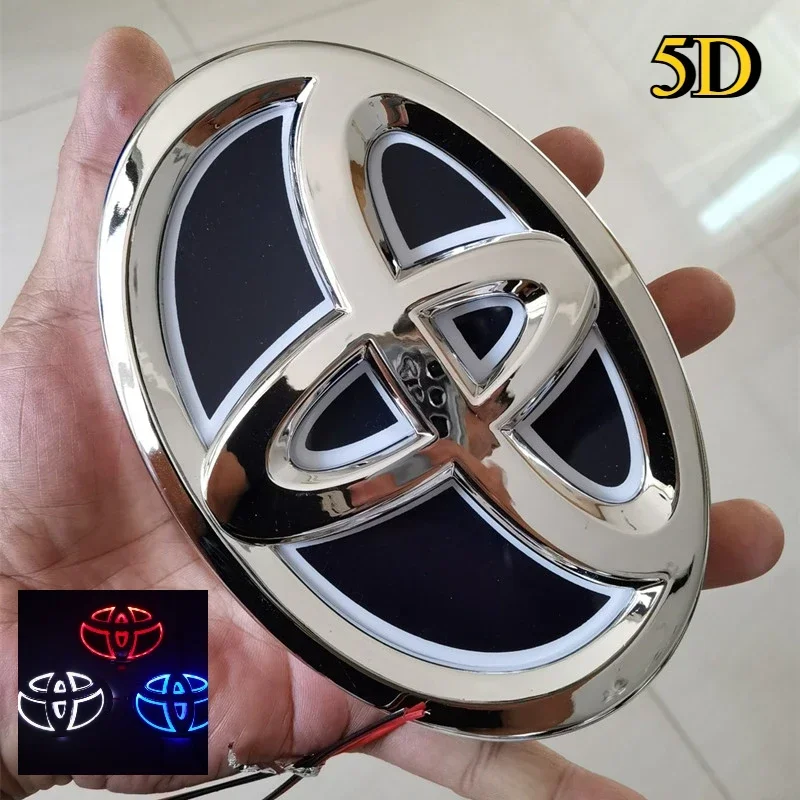 

Светодиодная подсветка 5D для передней решетки и логотипа багажника автомобиля, комплект для дооснащения Toyota Corolla, Camry, Reiz, PRADO, Vios, Highlander, Avalon, Yaris, Land Cruiser