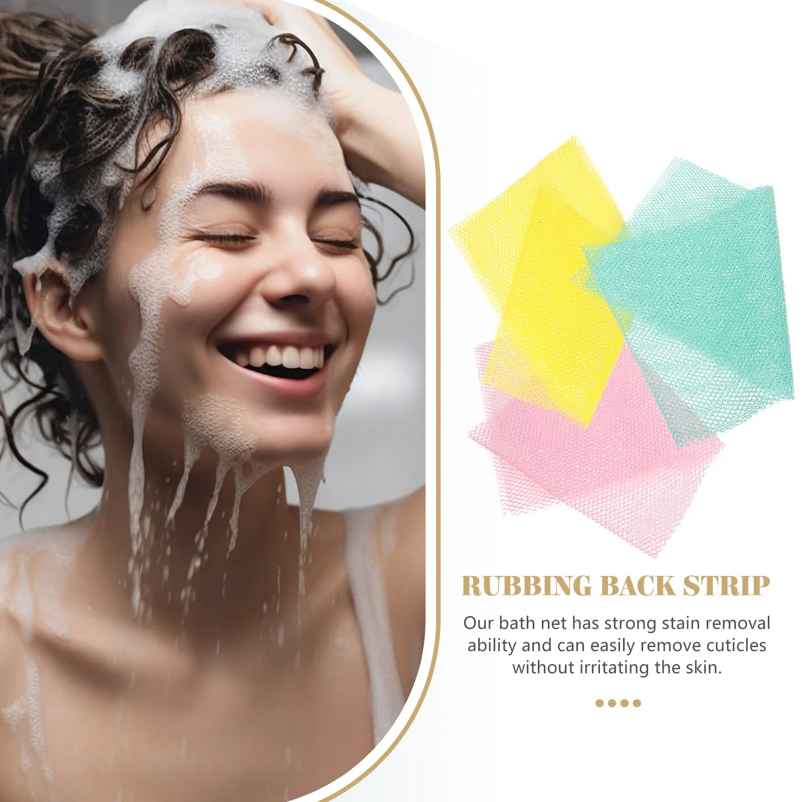 3 قطعة إسفنجة حمام أفريقية مقشر دش الغسيل لينة Chinlon 25.2X7.7 بوصة #1