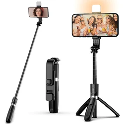 L02s Fill Light Bluetooth Wireless Remote Tripod Selfie Stick Portable Holder Stabilizer for Xiaomi IPhone Cellphone Smartphone