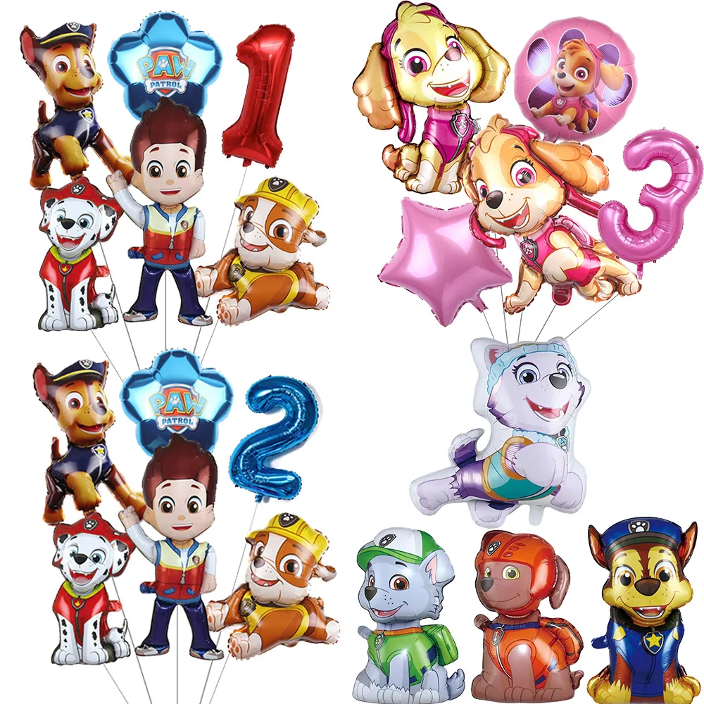 

Paw Patrol Theme Birthday Decoration Foil Balloons Paw Patrol Pink Skye Party Supplies Boys Girls Birthday Gifts Baby Shower