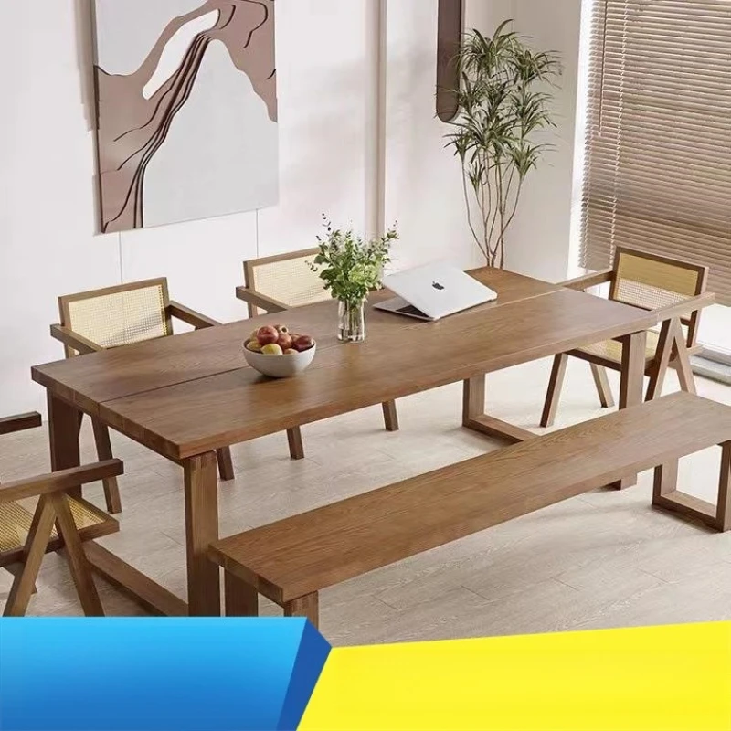 

Nordic simple ash wood multi-functional solid wood dining table