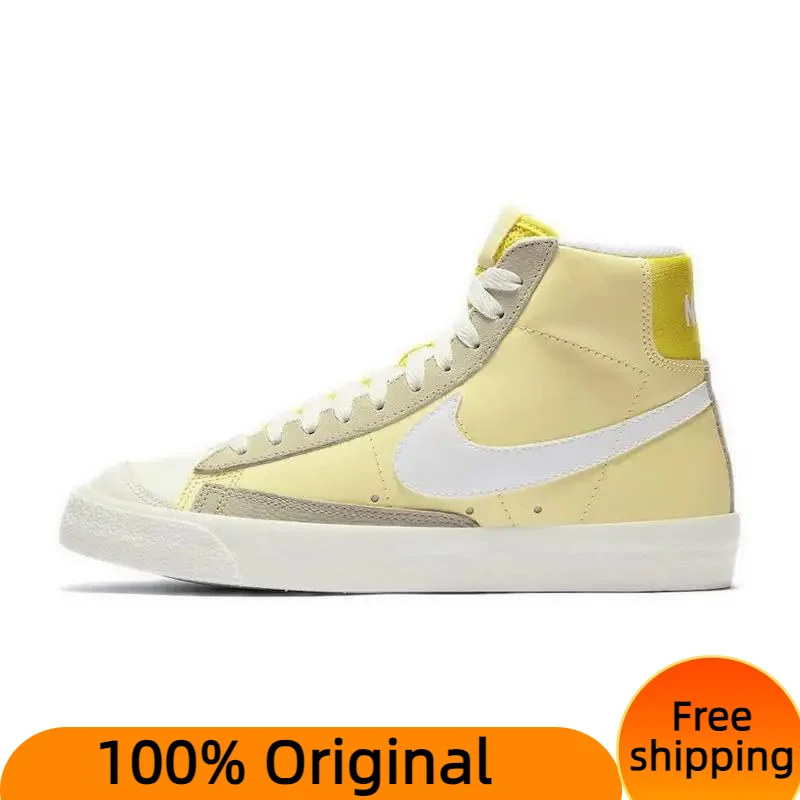 Nike Blazer Mid 77 Bicycle Yellow Women's Sneakers shoes CZ0363-700 With Original Box