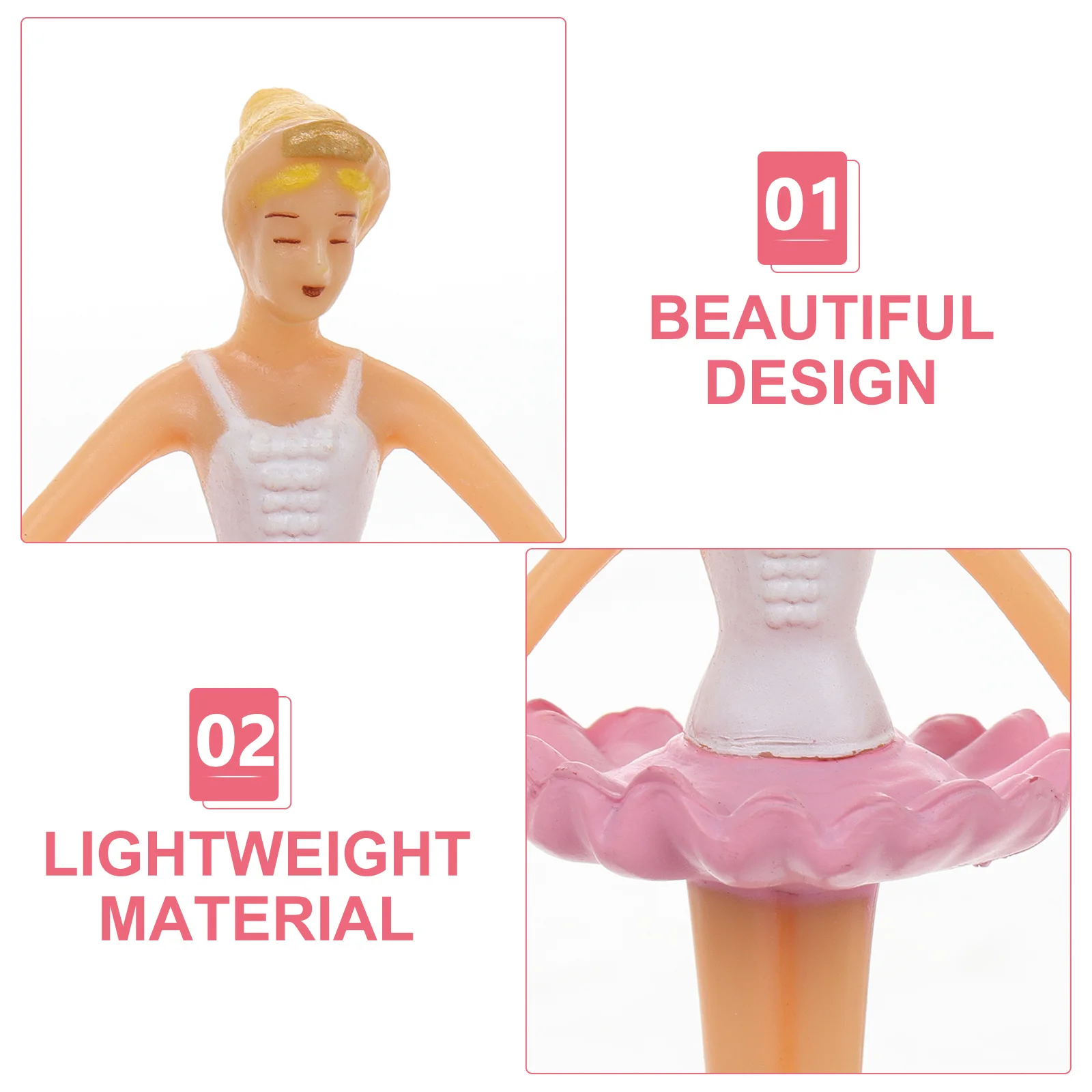 

5pcs 5 Count Musical Instrument Dancer Ornament for Ballet Statue Lovers Ornaments