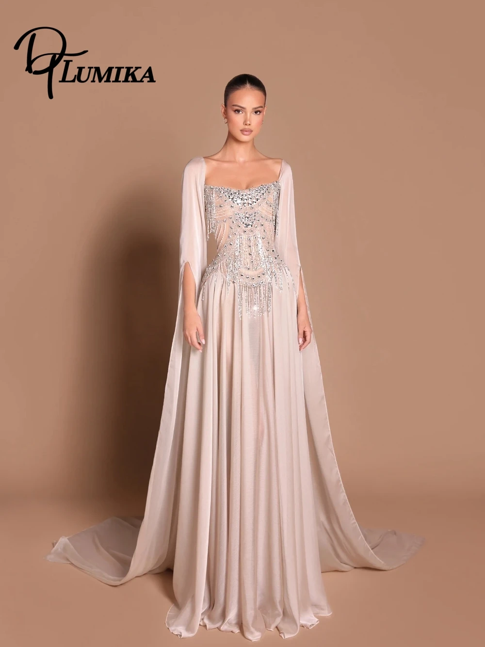 

Потрясающее струящееся платье трапециевидной формы 2 в 1, сверкающее вечернее платье с кисточками и бисером, высококачественный корсет по индивидуальному заказу, банкетная одежда