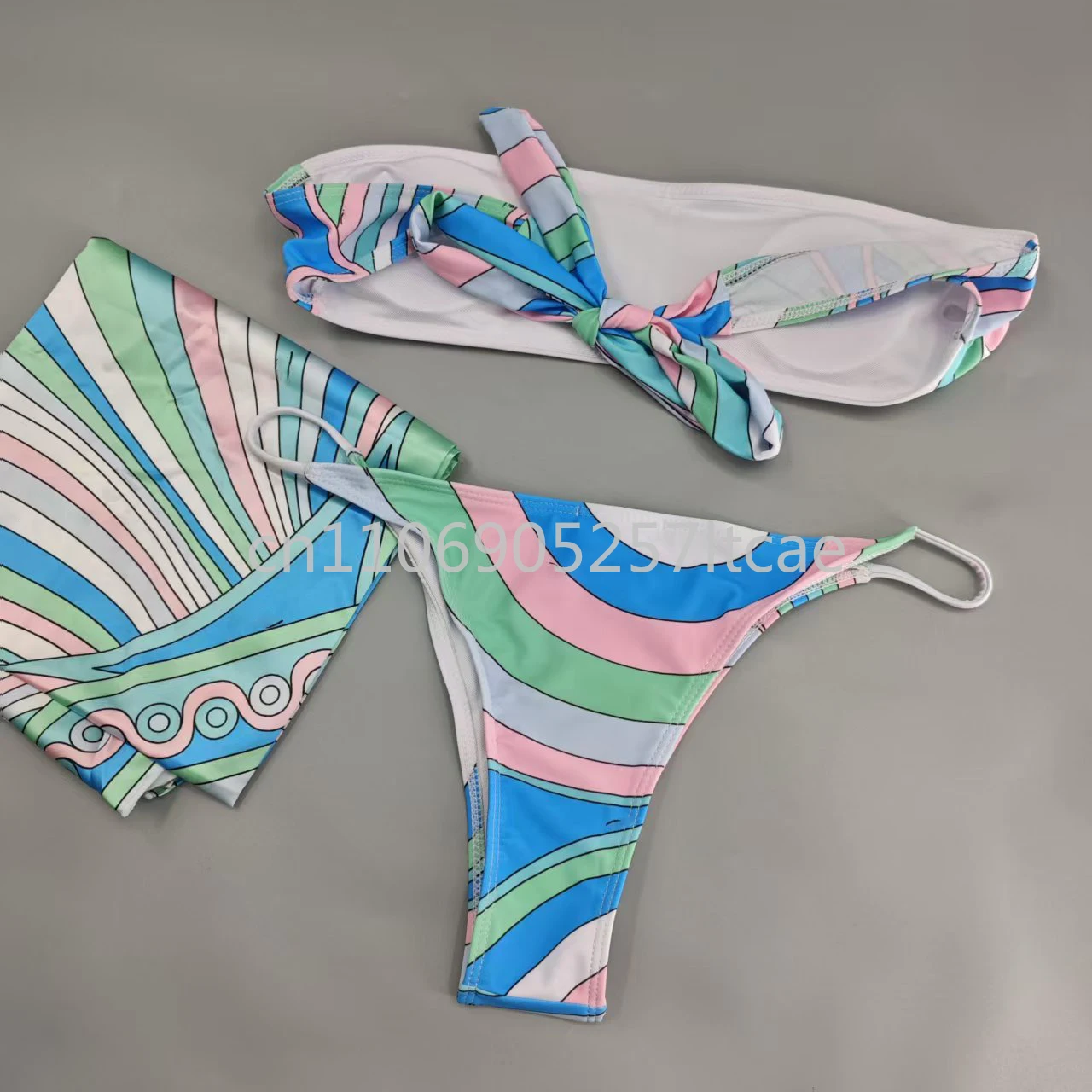 Klassisches Design für Damen, Schal, Badeanzüge, Buchstaben-Signatur-Logo, Strandmode, Luxusmarke, Schal-Bikini-Sets