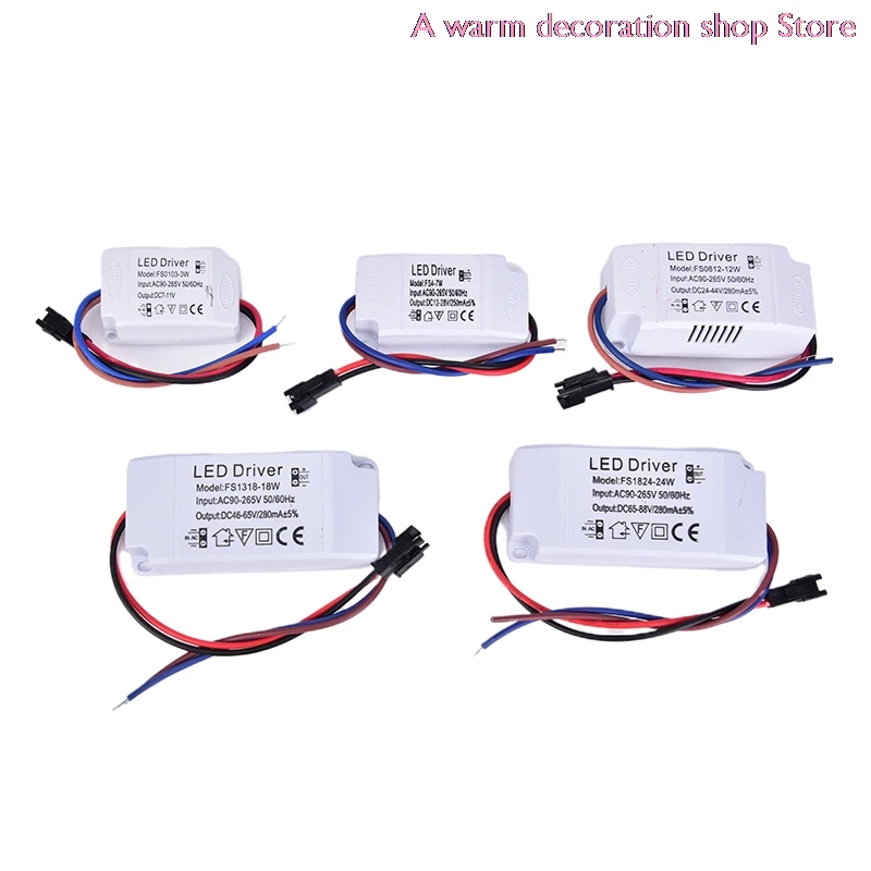 

LED Constant Current Driver 90-265V 1-3W 4-7W 8-12W 13-18W 18-24W Power Supply Output 240mA External Drive For LED Downlight