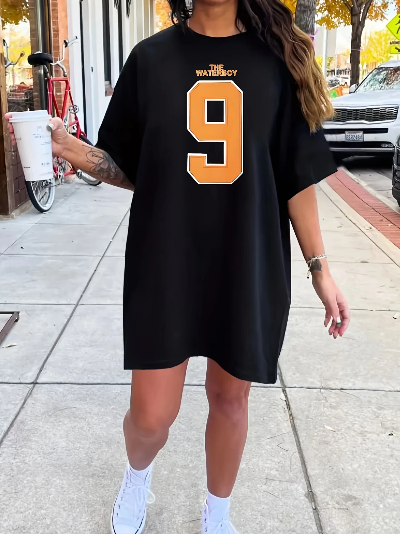 

Summer Women's Size 9 Short Sleeve Sports Casual Dress Nightdress Suitable for Home and Going Out
