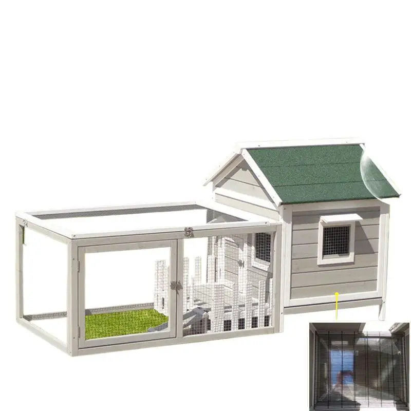 

Outdoor dog house solid wood dog house pet room waterproof luxury rabbit cage rabbit house rabbit accessories
