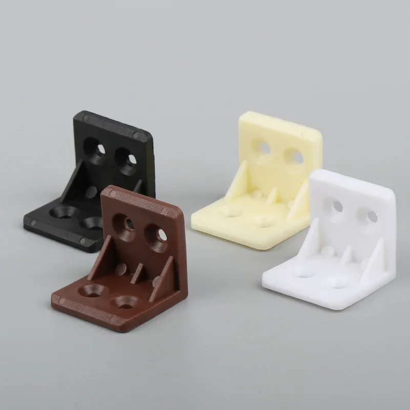 50pcs Partition corner code with cover support furniture straight corner code cabinet connector with iron small hanging code