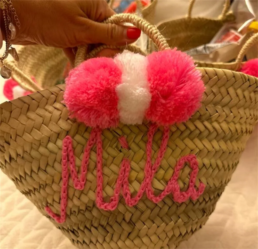 Customized straw bags ,Personalized WEDDING GUEST GIFT monogram bag basket,bridal shower bags,custom beach bag,straw tote,embroi