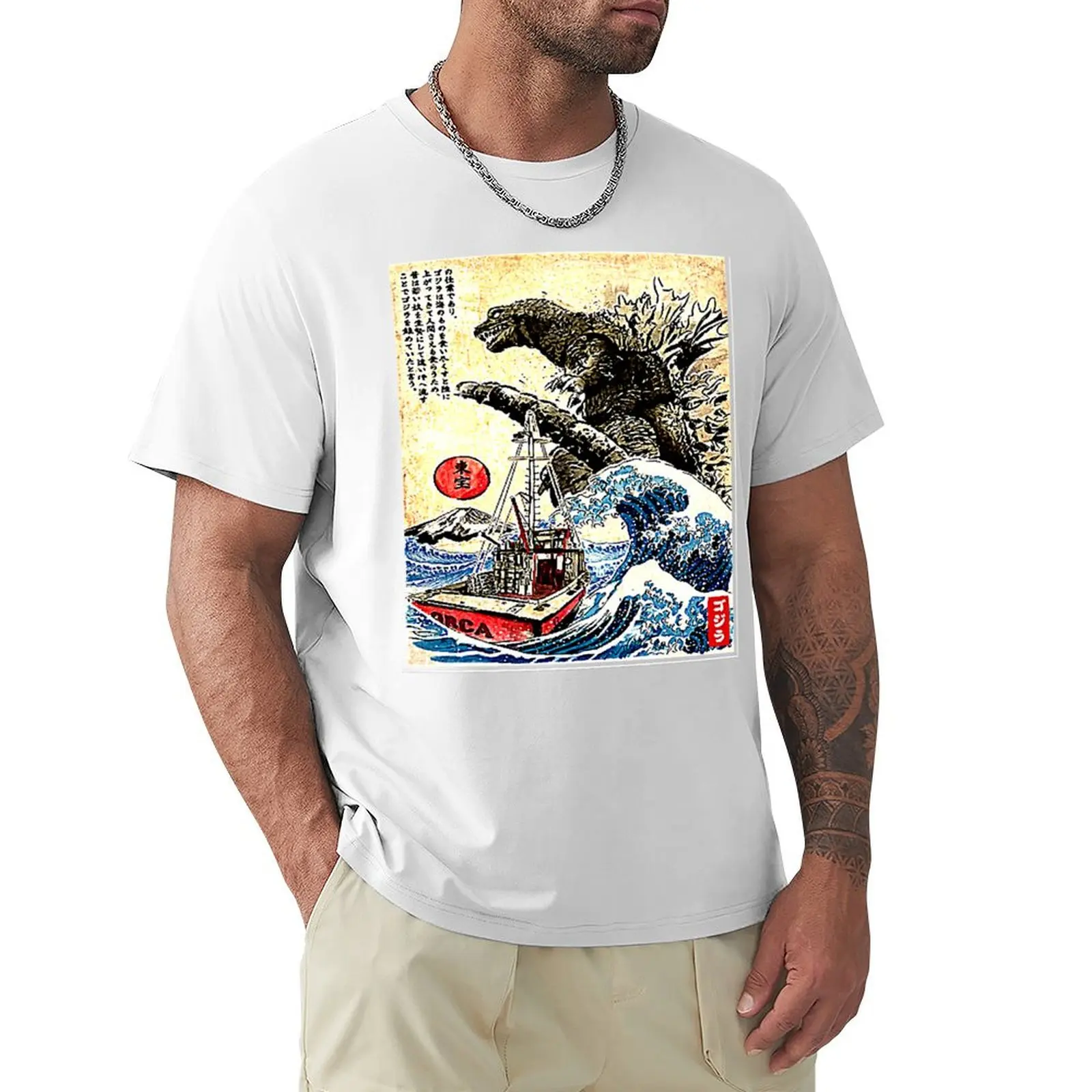 Orca in Japan Woodblock T-Shirt heavyweights new edition mens t shirt graphic