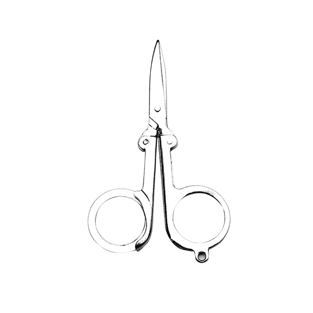 Scissor Manicure Tool for Nails Eyebrow Nose Eyelash CuticleStainless Steel Scissors Medium Sized Travel Folding Scissors