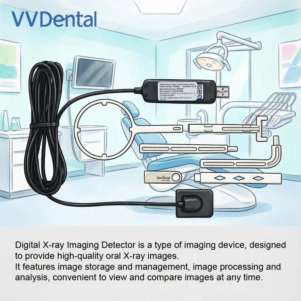VV Dental X Ray Sensor for High Definition Radiographies USB Connector 5.1mm Digital Sensing Device for Dental Imaging