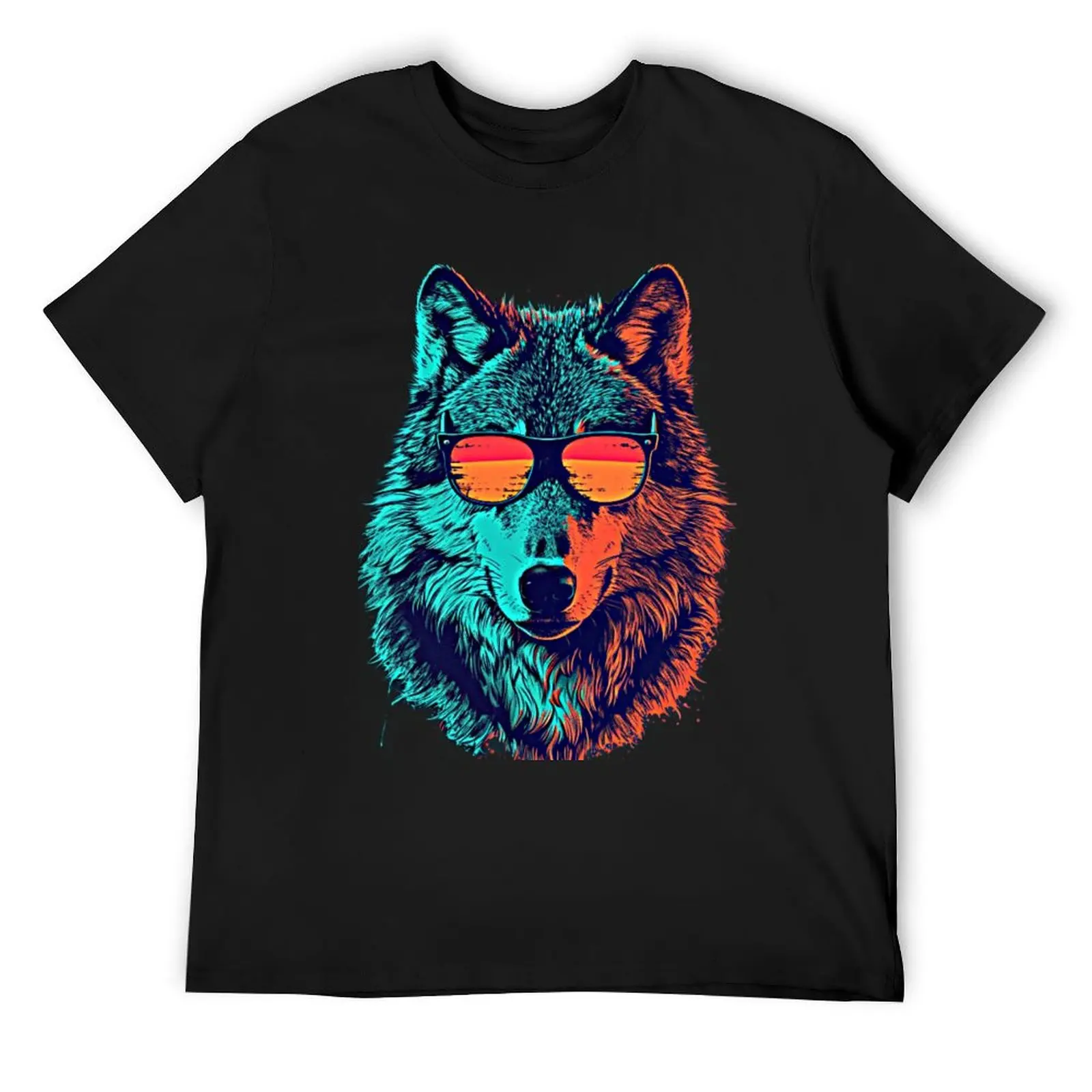 

Wolf Vintage Wolf with Sunglasses T-Shirt valentines boutique clothes customs design your own funny costumes clothing for men