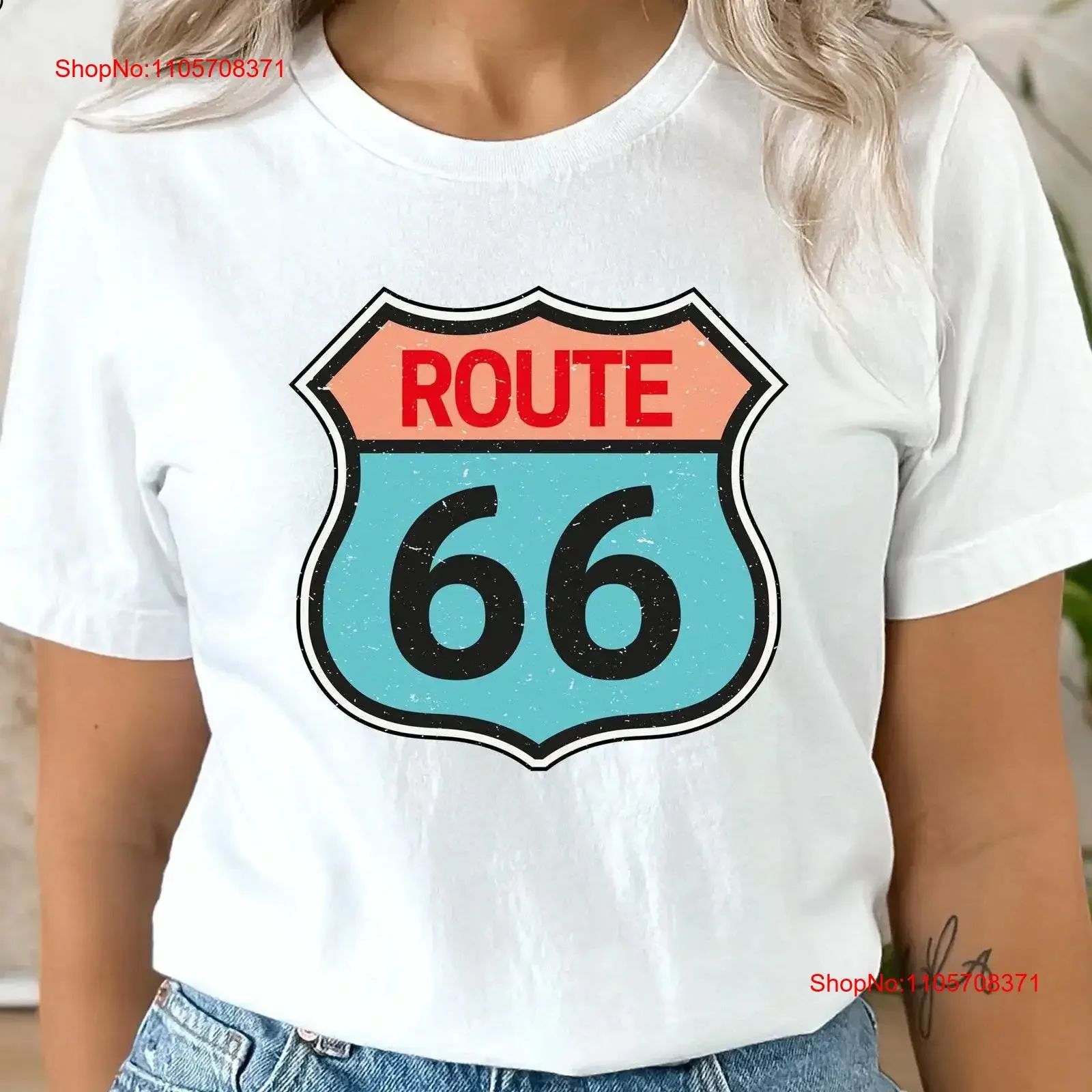 Route 66 T Shirt Traveler DeserT Vintage 2000s Road Sign Trip Nostalgia Garment Dyed vintage Washed designer clothes Versatile