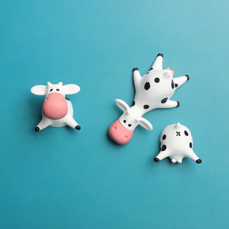 Cow Refrigerator Magnet Refrigerator Decoration Message Stickers Children's Toys Photo Wall Mobile Phone Case Decoration