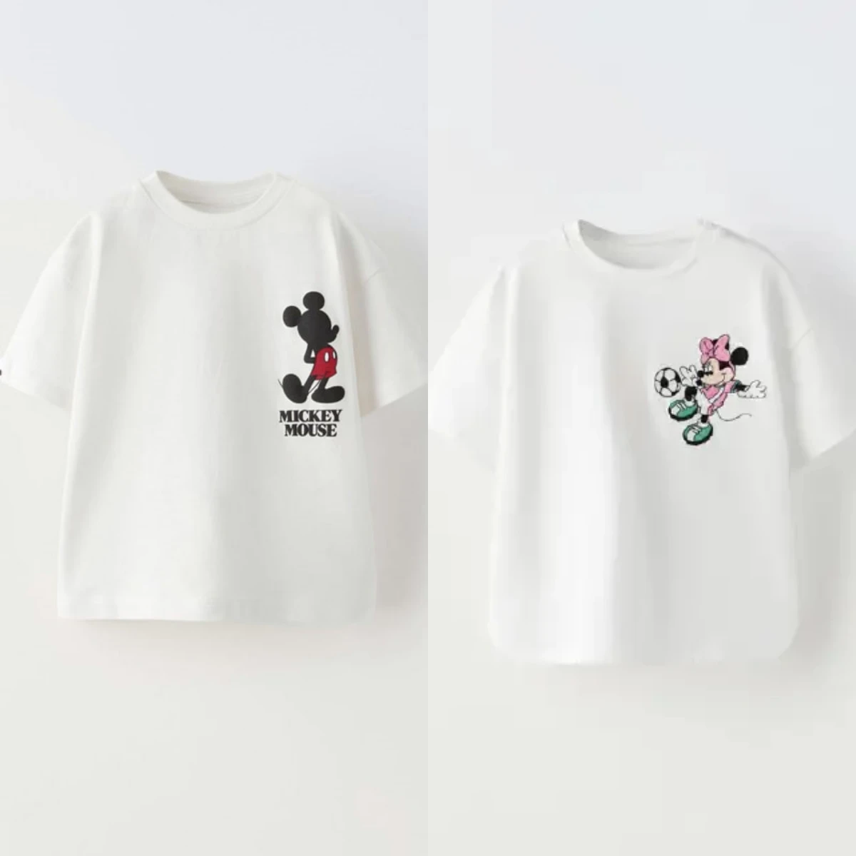 

Disney Clothes Summer New Short Sleeve Tops Boys Cartoon Print Crewneck Base Shirt Children Fashion Wear Thin All-match Tees