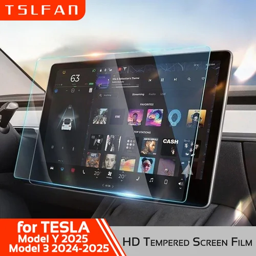Para Tesla Model 3 Highland 2024 Y Juniper 2025 HD Protector de pantalla de película de vidrio templado accesorios de cubierta protectora de navegación