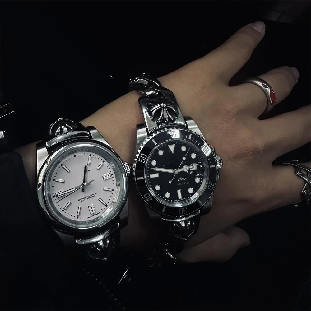 

Real stainless steel strap Water Ghost Seiko watch strap Men's Croxin watch accessories 20