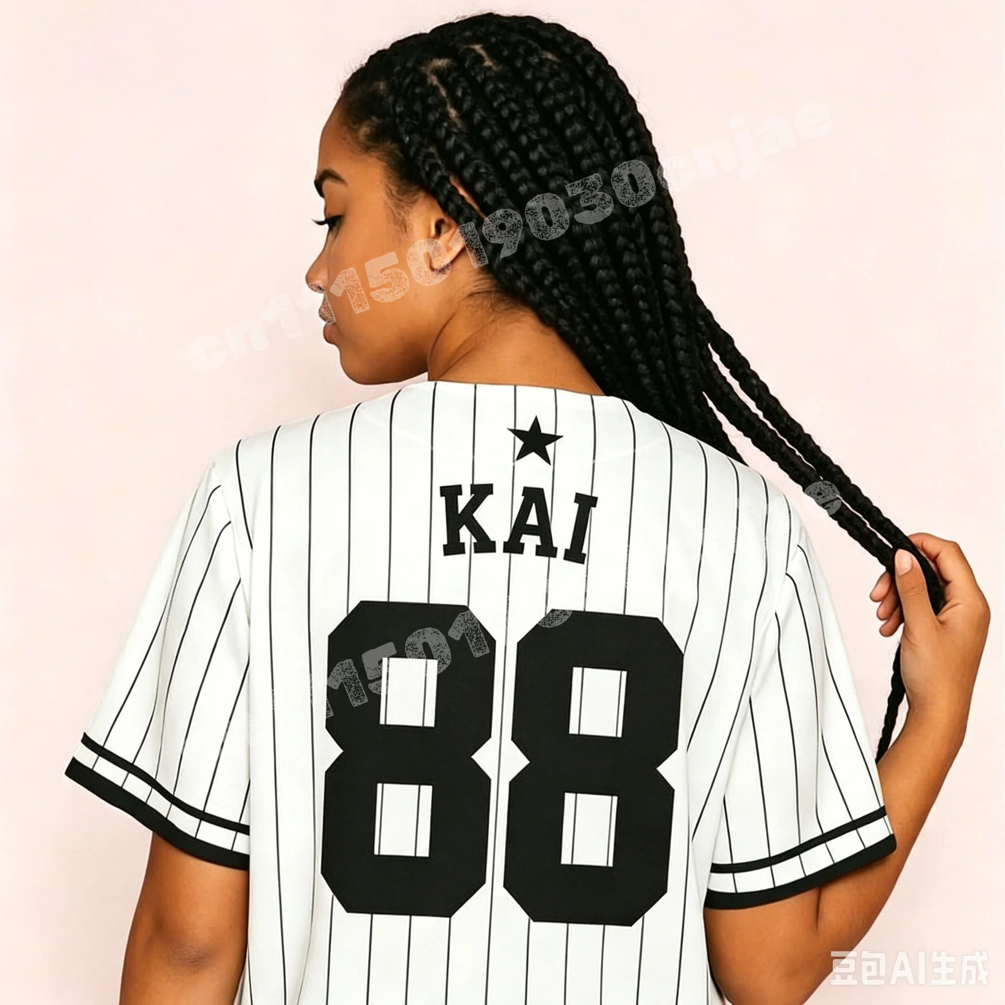 Vintage Stripe EXO EXOPLANET Baekhyun 4 Baseball-Trikot, atmungsaktives Sport-Top, passend für die ganze Familie, Konzert-T-Shirt für Eltern und Kinder, schnell trocknend – Detail 9