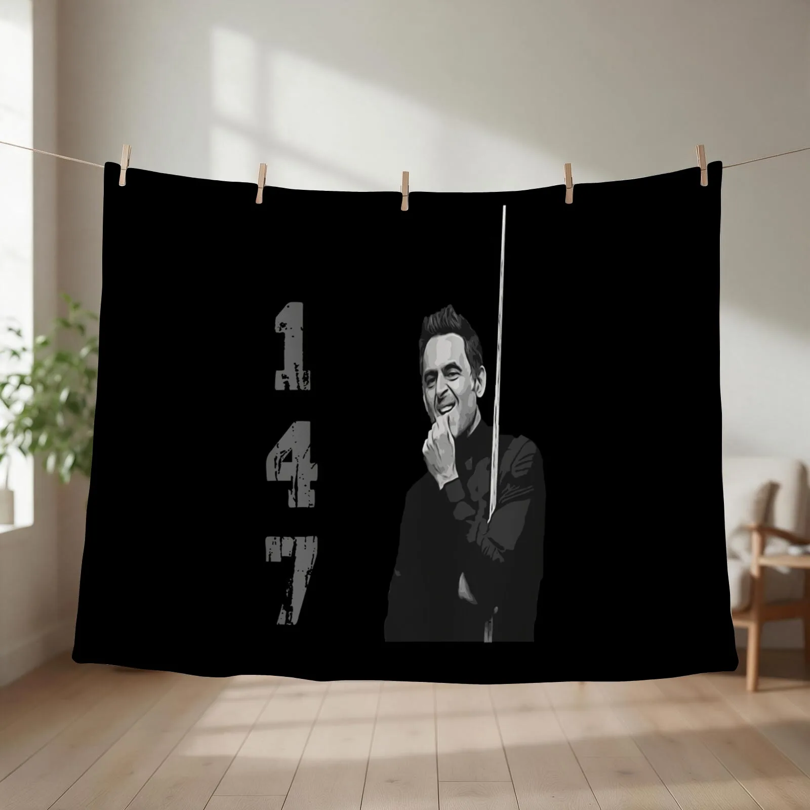 Snooker: Ronnie Osullivan The Rocket Throw Blanket couch cozy soft plush fuzzy picnic outdoor blanket