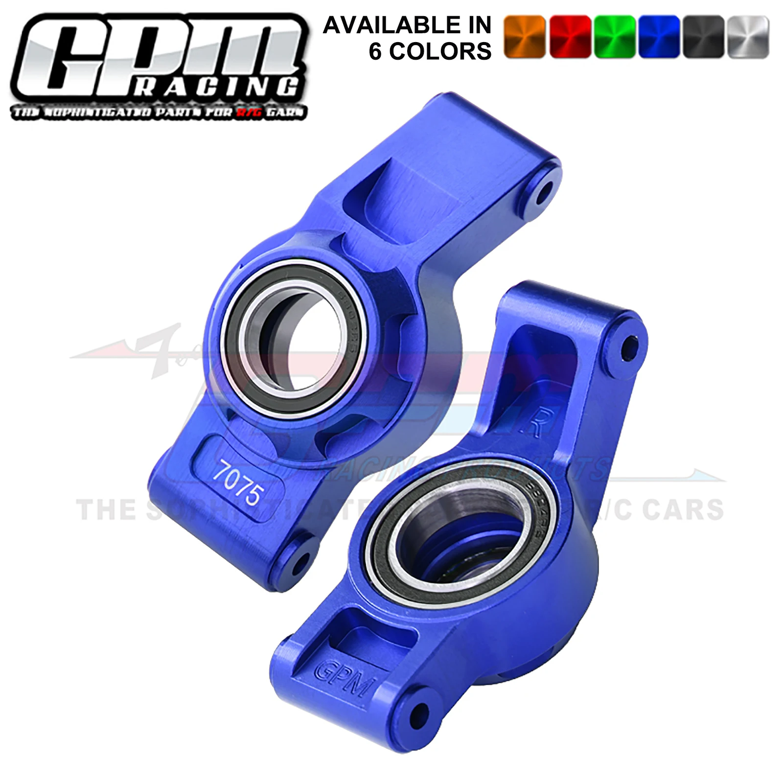 

GPM 7075 Alu Rear Hub Stub Axle Carriers & 3 Oversize Bearing TRAXXAS XRT X-Maxx