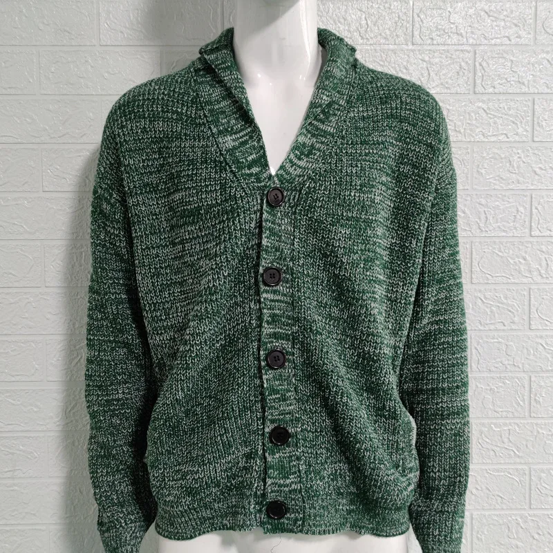 Boys Red Cardigan Button Up Long Sleeve Knit Top Men Loose Sweaters Male Green Vintage Knitwear Oversized Sweater 4xl 5xl 3xl