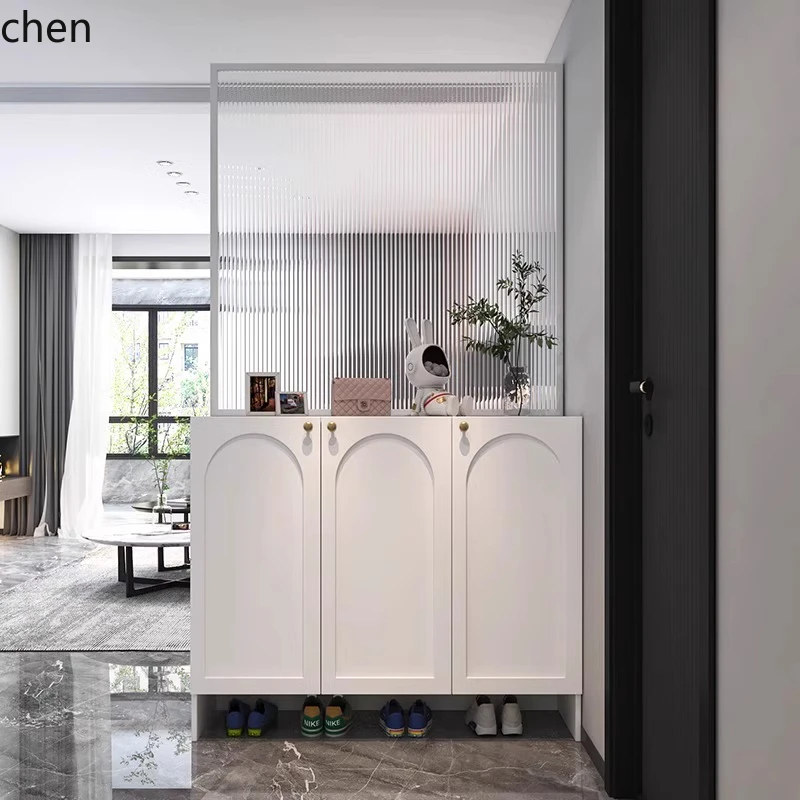 خزانة أحذية مدخل LXC قسم متكامل على الوجهين لغرفة المعيشة خزانة شاشة زجاجية فاخرة خزانة قاعة المدخل