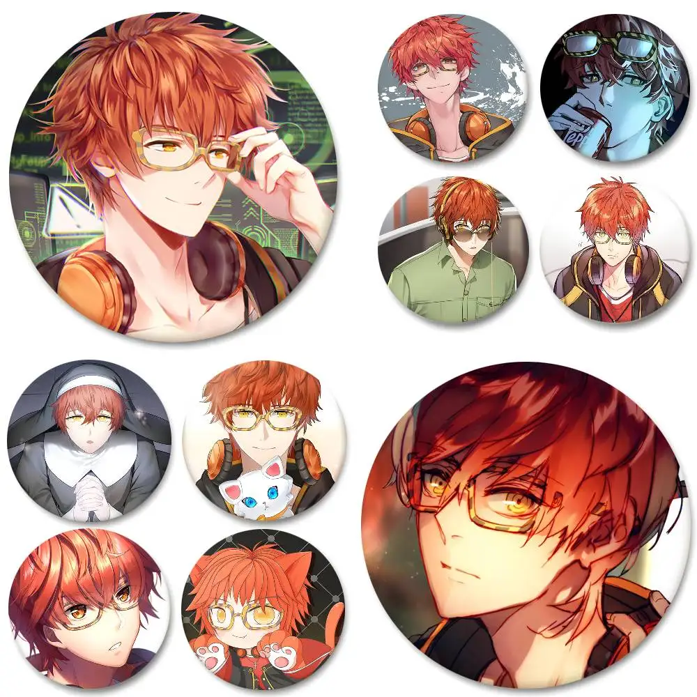 Badge rond Anime Mystic Messenger 707, broche créative, accessoires pour vêtements et sacs à dos, épingle de revers