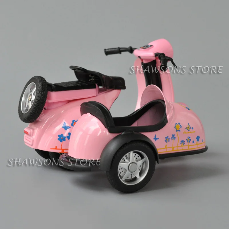 1:14 Scale Diecast Model Tri-Motorcycle Toys Three Wheel Sidecar Motorcycle Pull Back Miniature Replica