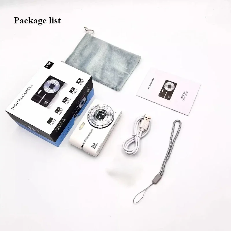 Cameras1080P Digital Camera 44MP Camera Portable Compact Camera with 2.4 Inch LCD Screen16x Digital Zoom, 32G Micro Memory Card