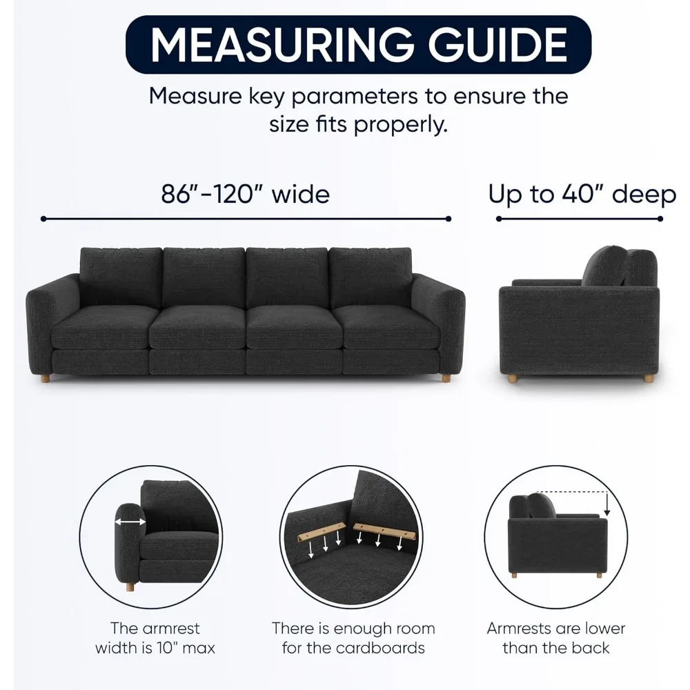 Эластичный чехол для дивана — стильный чехол для дивана — чехол для дивана из мягкой ткани — цельный чехол для дивана — чехол для дивана для комфорта и стиля