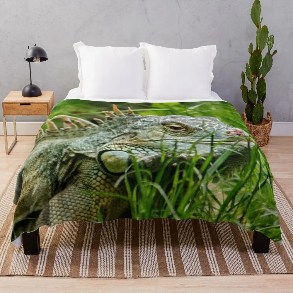 

Iggy the Iguana Throw Blanket Vintage Luxury Throw Flannels Bed Fashionable Blankets