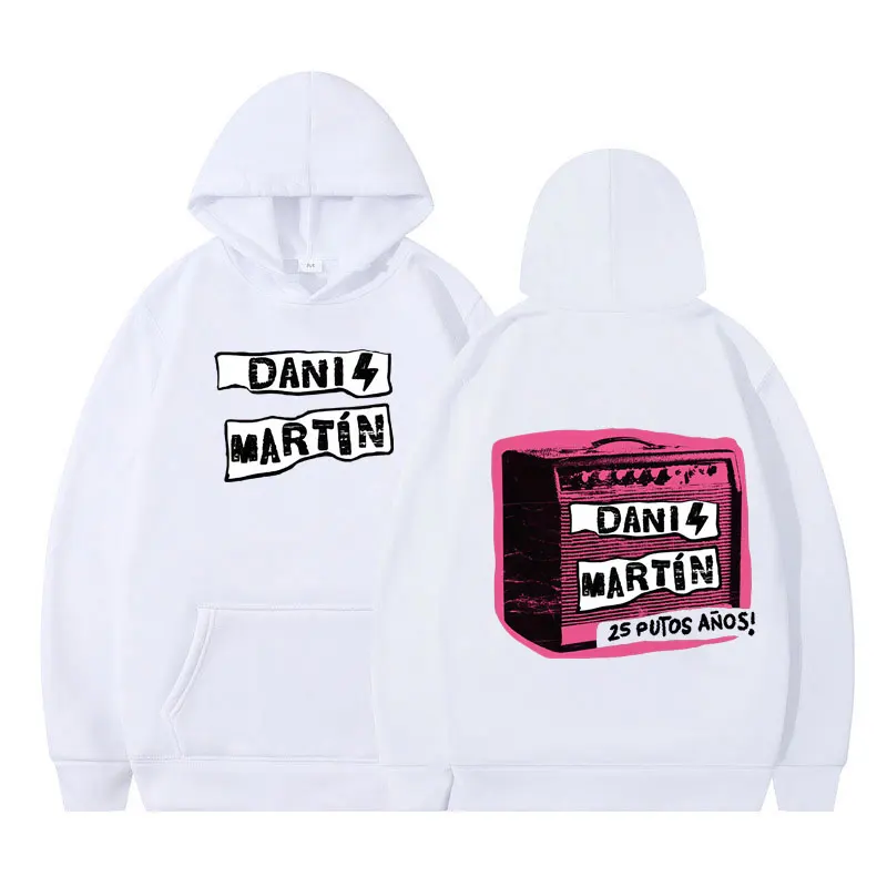Dani Martín Concierto 25 Años Print Hoodie Men Women Fashion Sweatshirt Long-sleeved Loose High-quality Vintage Fleece Tracksuit